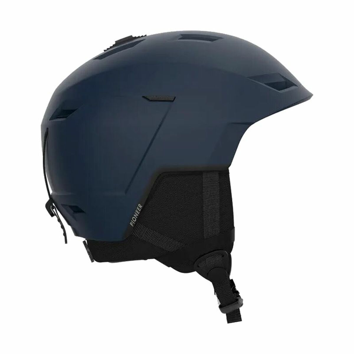 Salomon ski helmet for men in blue and black.

