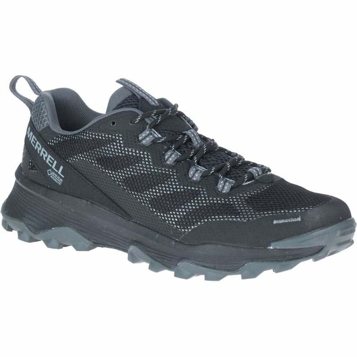 Top view of Merrell Speed Strike GORE-TEX black trainers