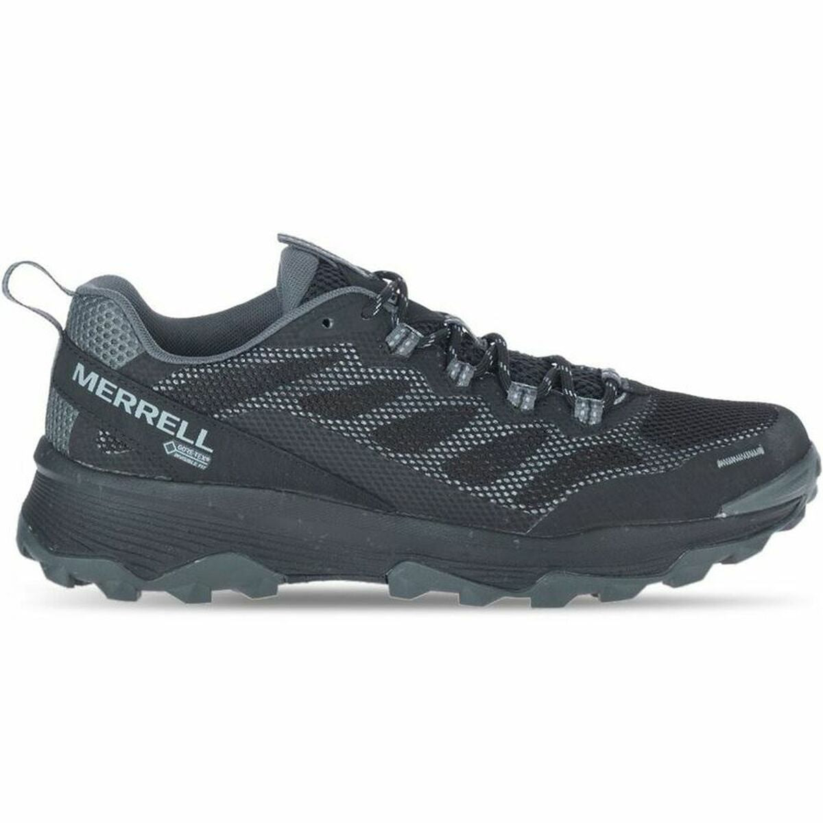 Top view of Merrell Speed Strike GORE-TEX black trainers